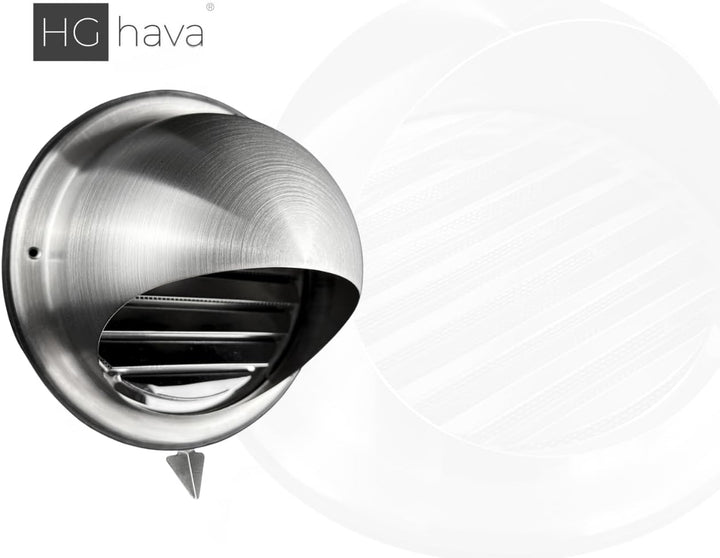 Hg hava Lufthaube, Luftventilationsgitter fi 200, Wandmontierte & Rostfreie Lüftungshaube, Indoor &