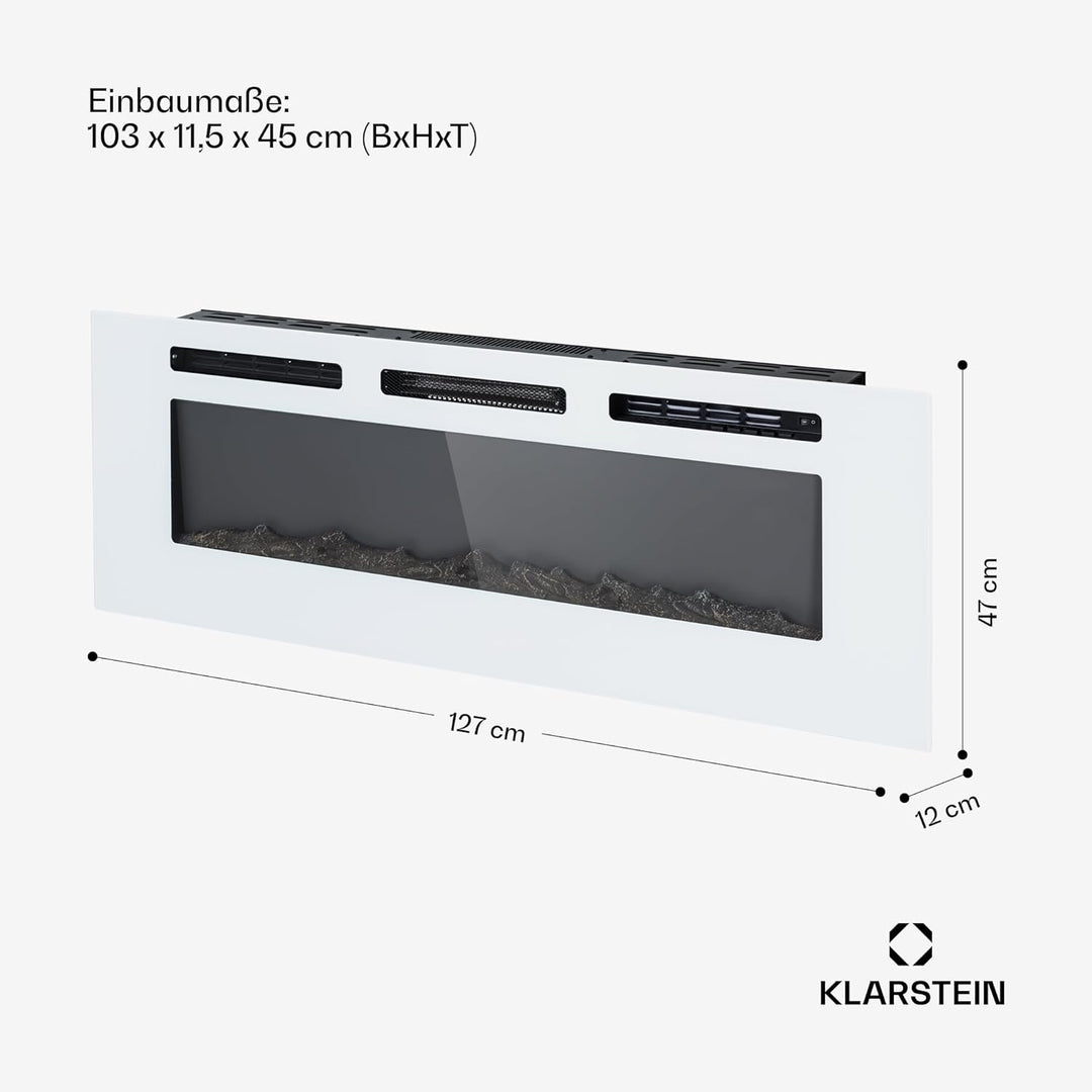 Klarstein Elektrokamin, Elektro Heizungen für Wohnzimmer & Innenräume, Elektrischer Kamin mit LED Fl
