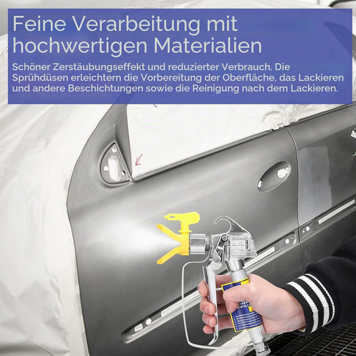 Weytoll Airless FarbdüSen Set, Airless Düse mit Spitzendichtung, Umkehrbare SprüHspitzen Airless Far