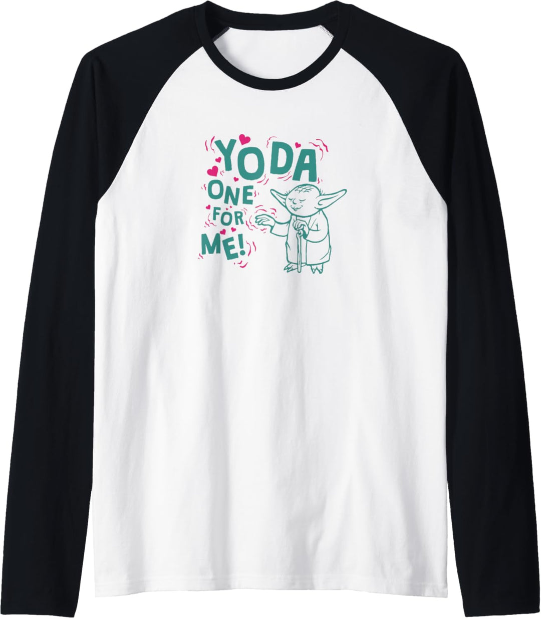 Star Wars Valentine's Day Yoda One For Me V6 Raglan