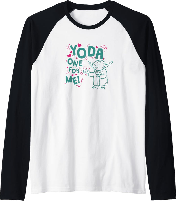 Star Wars Valentine's Day Yoda One For Me V6 Raglan