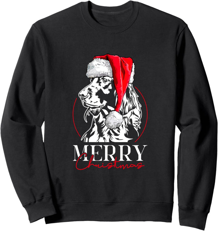 Santa Irish Setter Merry Christmas Weihnachten Hund Hunde Sweatshirt