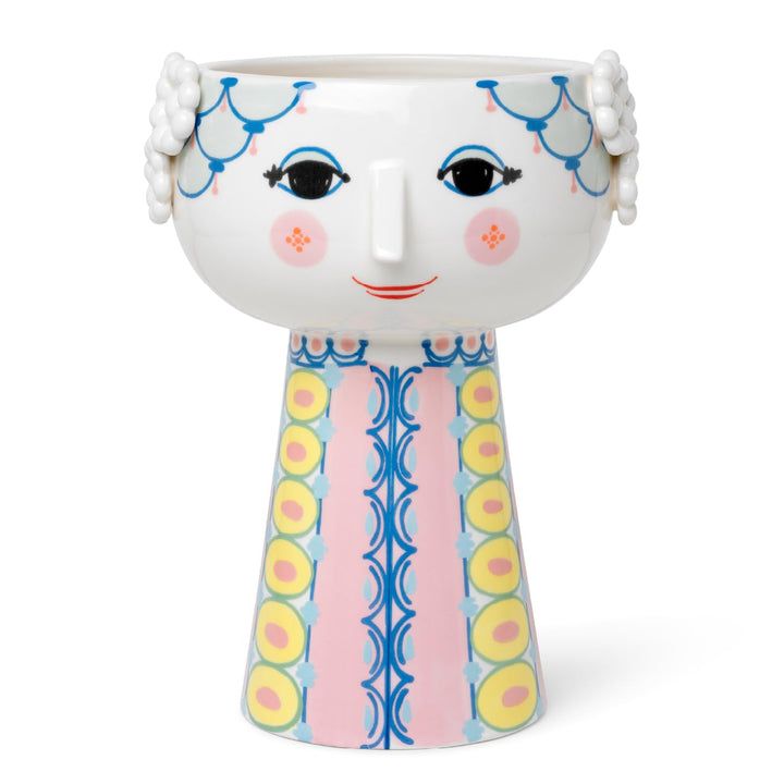 Bjørn Wiinblad Vase H23 cm Eva klassisches Design für Blumen, rosa Höhe: 23 cm, Durchmesser: 17,5 cm