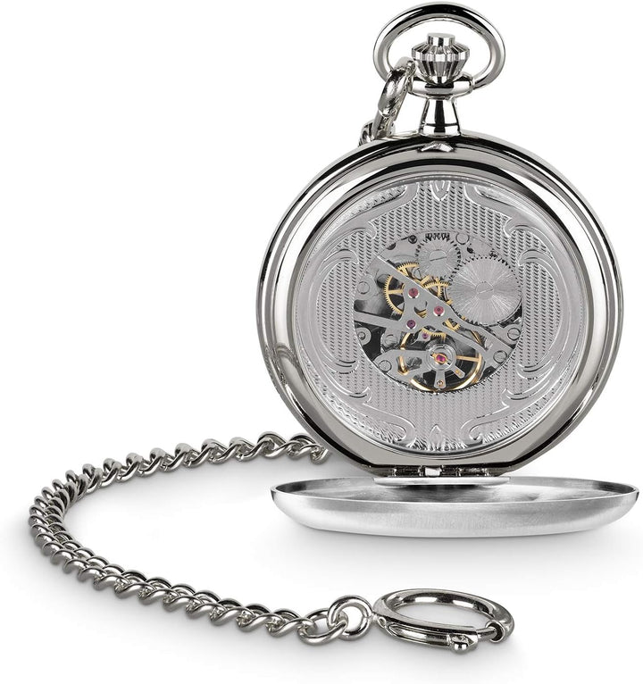 Hermann Jäckle Heidelberg Stilvolle und Elegante Skelett Taschenuhr für Herren mit Handaufzug I Qual