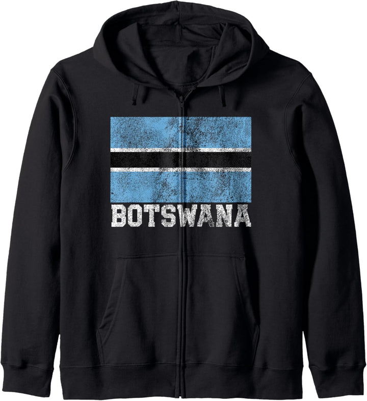 Botswana-Flagge, Familienstolz, Landhaus, Herren, Damen, Vintage-Geschenk Kapuzenjacke