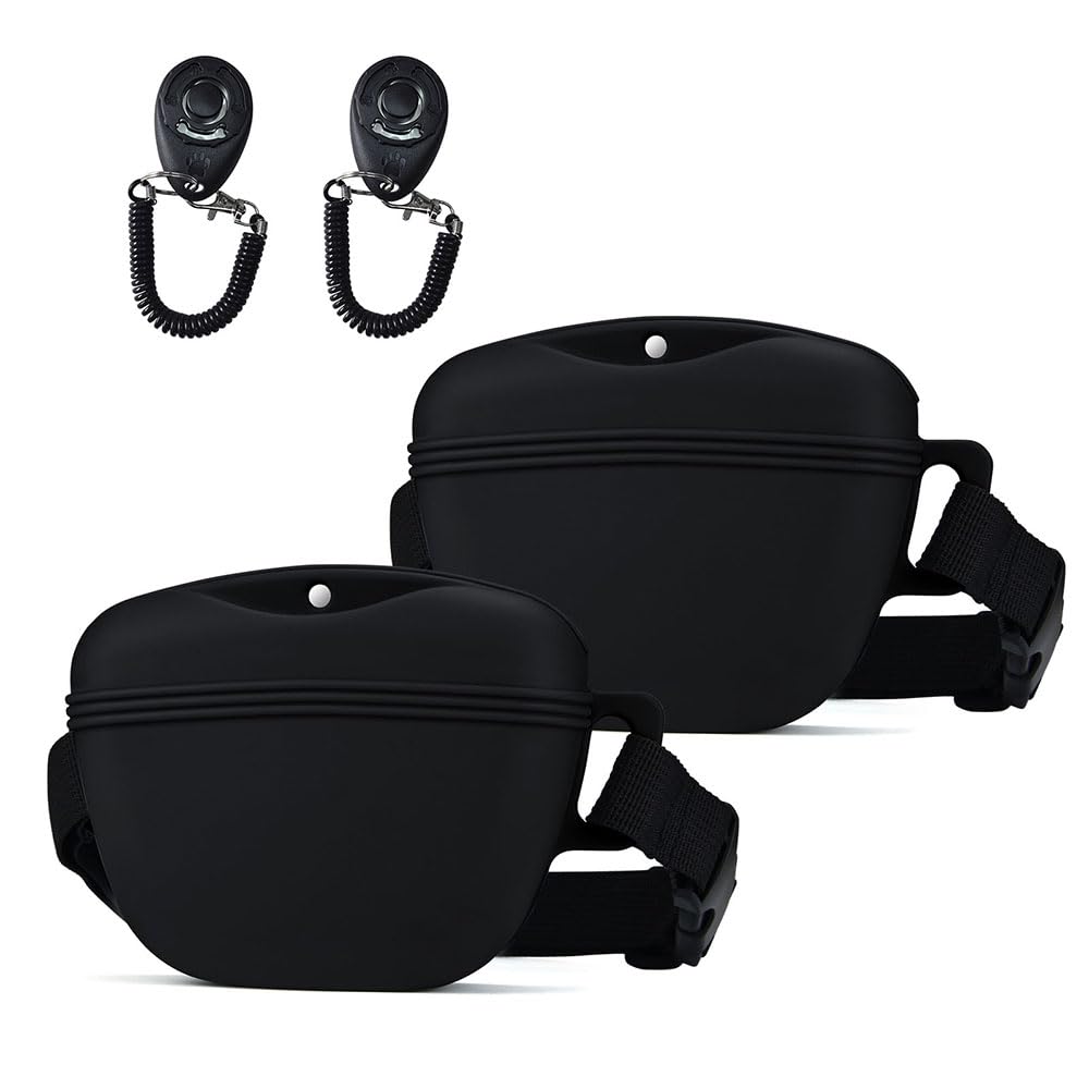 AOKLANT Pet Training Snack Tasche mit aktualisiertem magnetischen Clicker 2.0-Siegel, 1,66 Tassen Si