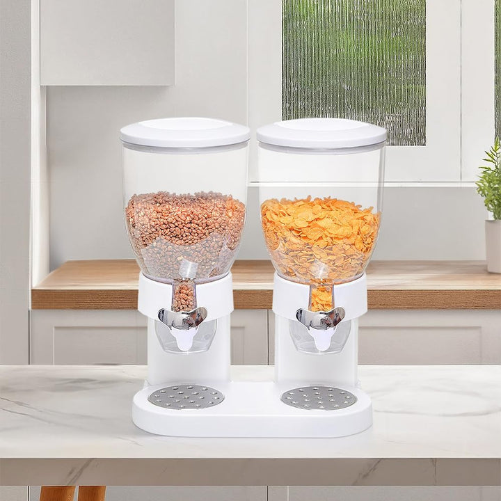 Müslispender doppelt, mit Portionierer, Cornflakes & Süssigkeiten, Cerealienspender, Cornflakes Spen