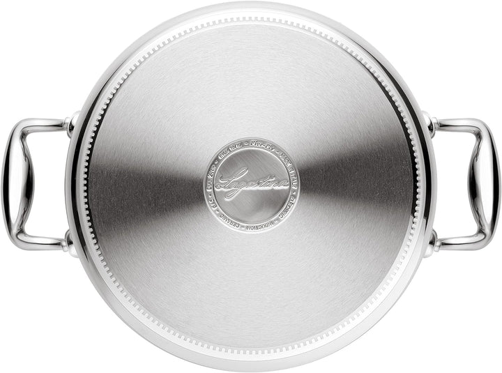 Lagostina Accademia Lagofusion Kochtopf mit Deckel, Rostfreies Metall, Edelstahl, 24 cm