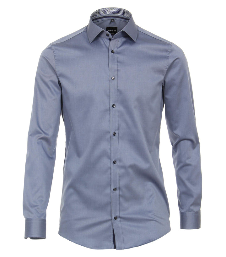 Venti Businesshemd Uni Body Fit Standard 35 Mittelblau, Standard 35 Mittelblau