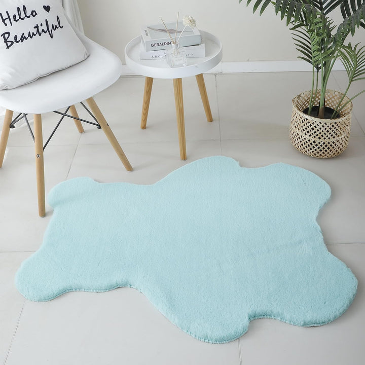 Kunstfell Kinder Teppich Bärform Waschbarer Teppich Kinderzimmer Babyzimmer Spielzimmer Deko Schlafz