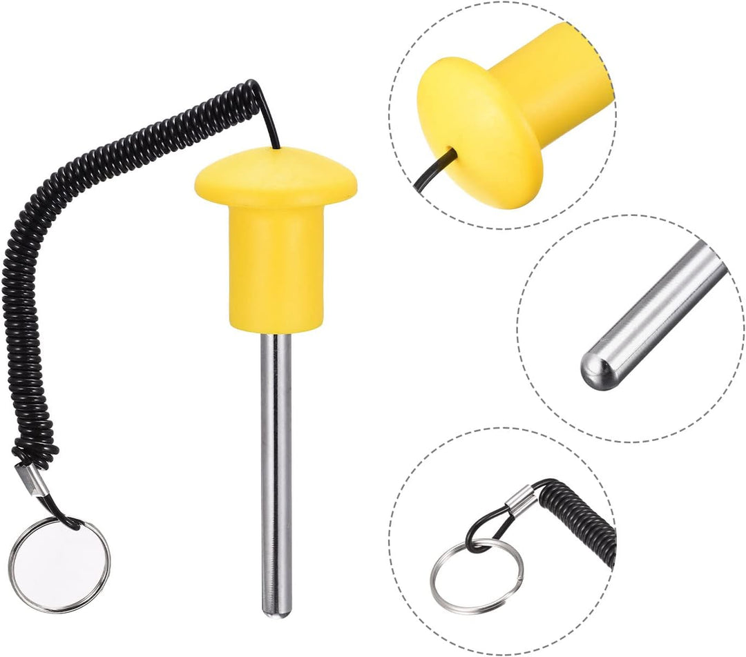 sourcing map 2 Stück 8mm x 80mm Gewichtsstapel Stift mit Zugseil magnetisches Krafttrainingsgerät Zu
