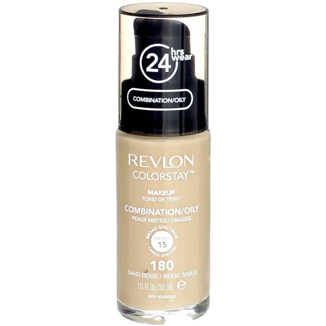 Revlon Colorstay Make Up - combination/Oily Skin 180 Sand Beige (2-Pack) Beige 30 ml (2er Pack), Bei