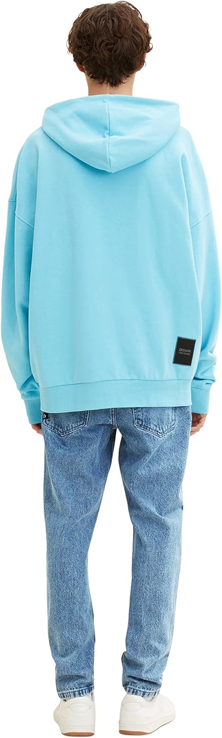 TOM TAILOR Denim Herren Hoodie Sweatshirt S 30063 - Light Dusty Blue, S 30063 - Light Dusty Blue