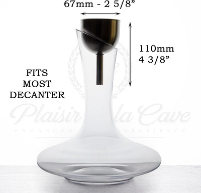 3in1 Trichter mit Sieb - Edelstahl Weinbelüfter + Dekantierausgiesser + Karaffe Dekanter Filter - Ve