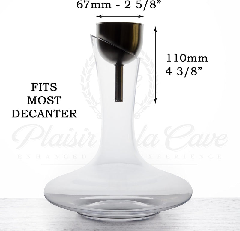 3in1 Trichter mit Sieb - Edelstahl Weinbelüfter + Dekantierausgiesser + Karaffe Dekanter Filter - Ve
