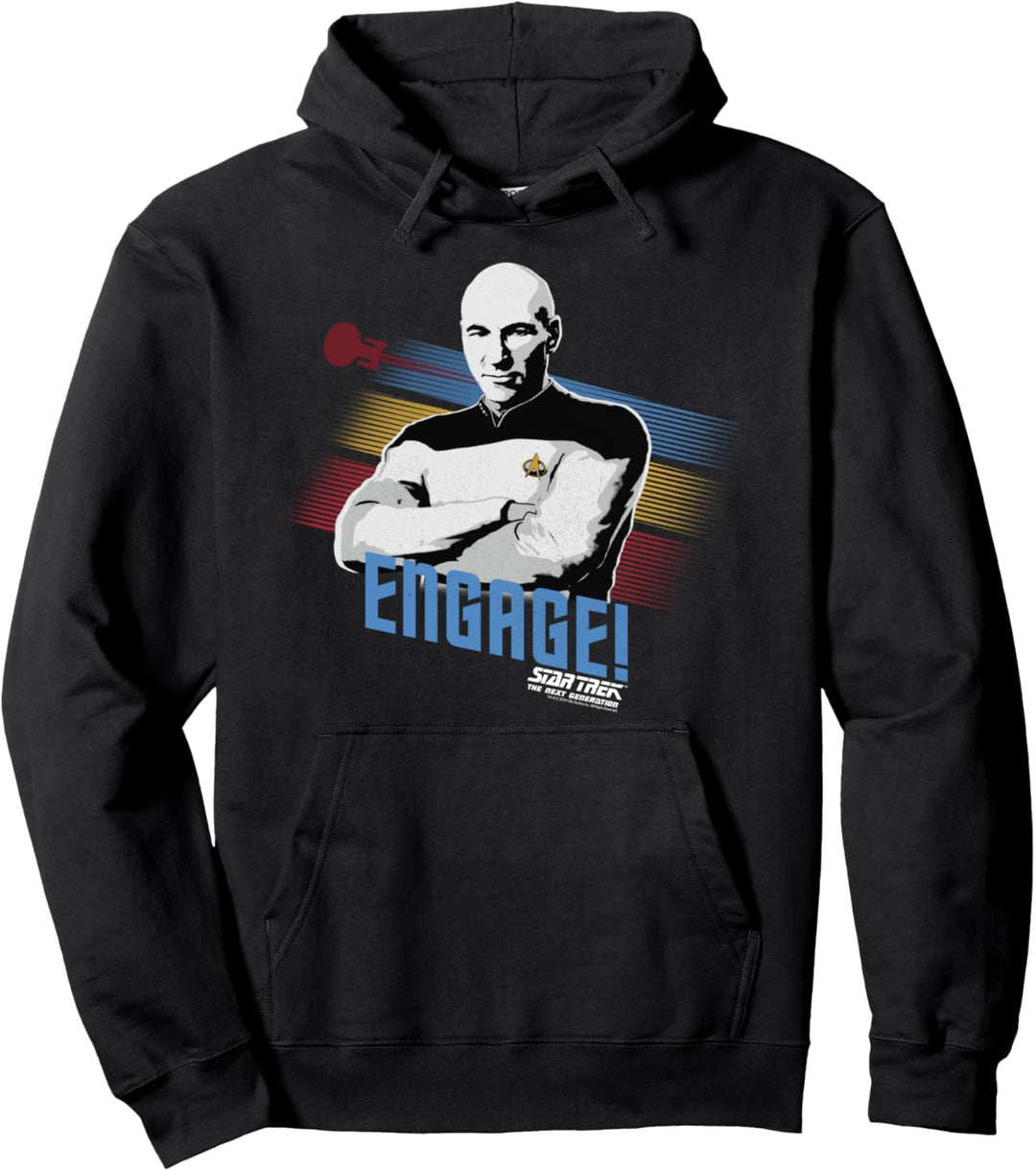 Star Trek The Next Generation Captain Picard Engage Pullover Hoodie
