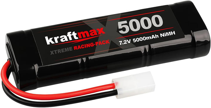 Kraftmax Akku Racing-Pack mit Tamiya-Stecker - 7,2V / 5000mAh / NiMH Akku/Hochleistungs RC Akkupack