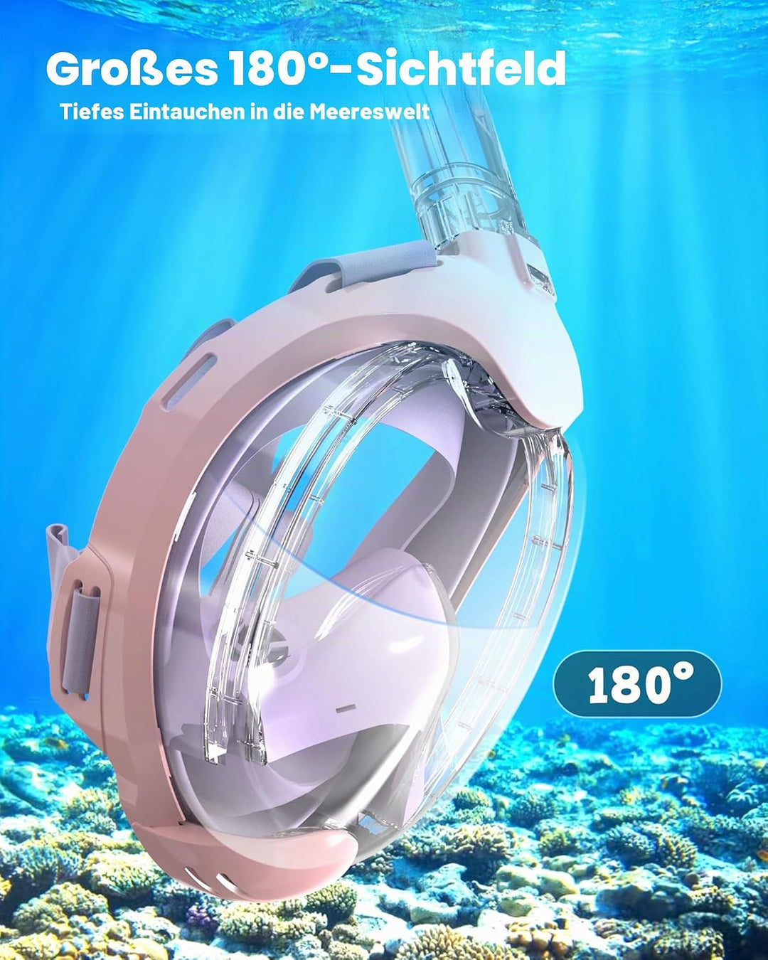 ACURE Schnorchelmaske für Kinder - CO2-sichere Tauchmaske für Schwimmanfänger im Alter von 3-8 Jahre