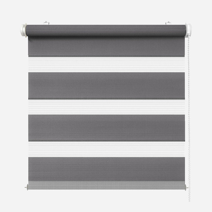 Rikmani Doppelrollo Fensterrollo ARD Duo-Rollo Klemmfixierung Zebrarollo Seitenzugrollo ohne Bohren,