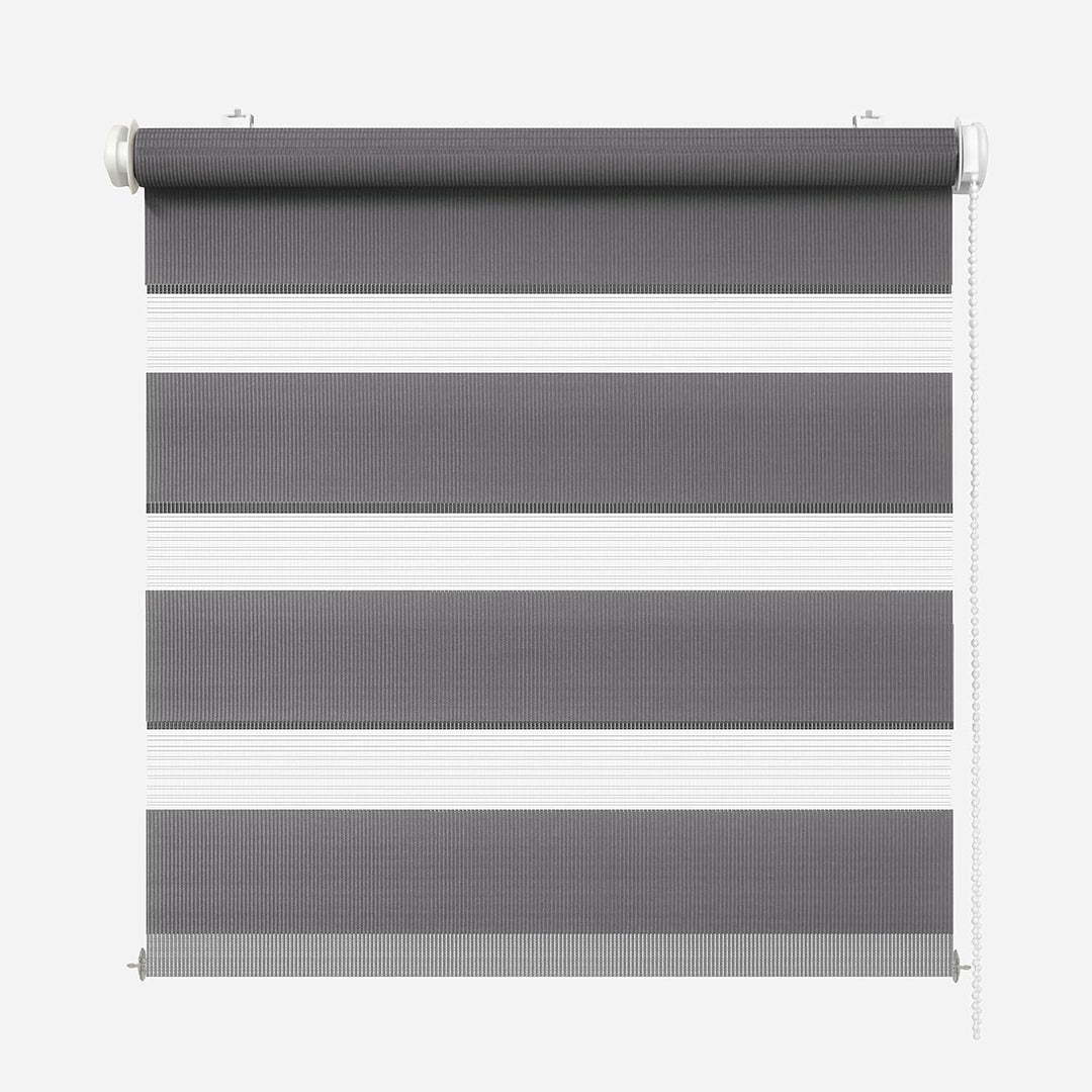 Rikmani Doppelrollo Fensterrollo ARD Duo-Rollo Klemmfixierung Zebrarollo Seitenzugrollo ohne Bohren,