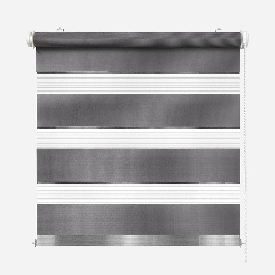 Rikmani Doppelrollo Fensterrollo ARD Duo-Rollo Klemmfixierung Zebrarollo Seitenzugrollo ohne Bohren,