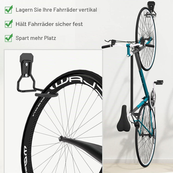 Housolution Fahrradhalterung, 6 Stück Fahrrad Wandhalterung L Förmig Fahrradaufhängung Platzsparend