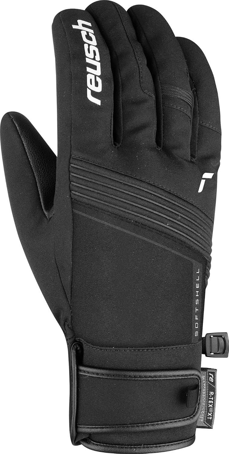 Reusch Herren Luca R-tex Warmer, Wasserdichter und Atmungsaktiver Winterhandschuh 7.5 schwarz / weis