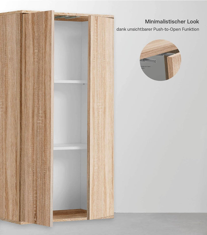 mokebo Mehrzweckschrank Büroschrank 'Der Schlanke' (60x110 cm) aus Holz schmaler Aktenschrank oder H