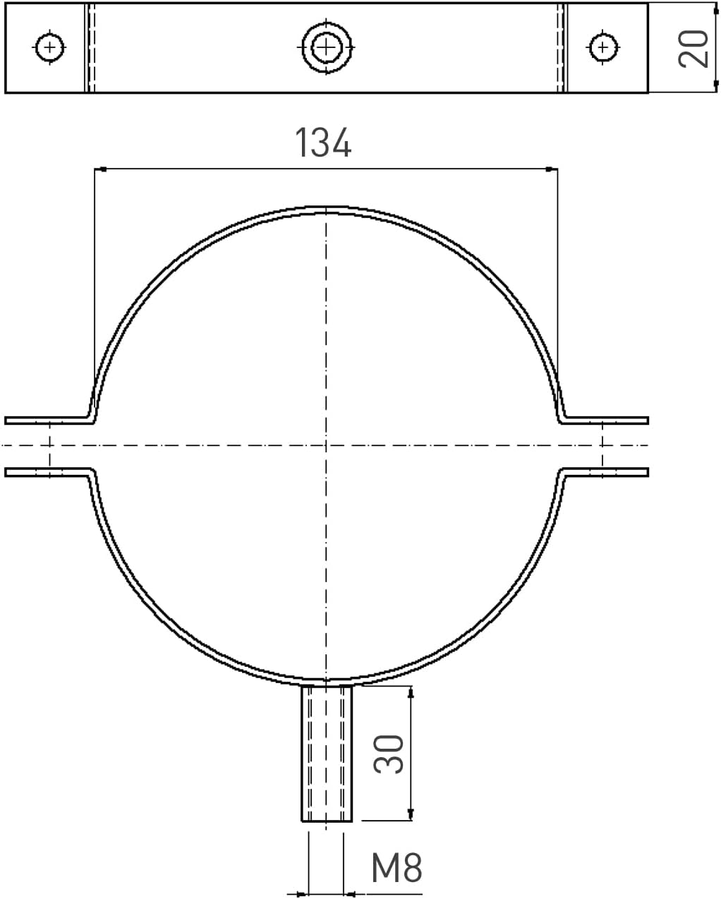 raik Ofenrohr/Rauchrohr Rohrschelle Wandbefestigung Durchmesser 130 mm Stahlblech Schwarz ESH116-130