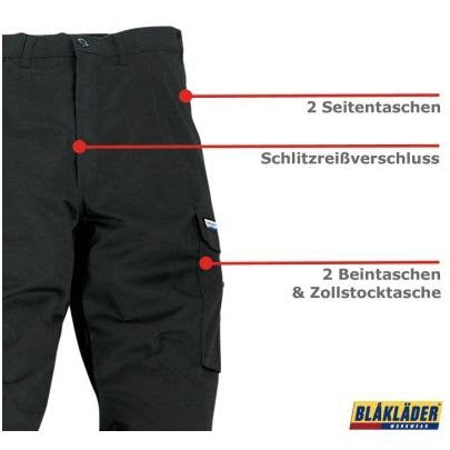 Blakläder Bundhose Profil, 1 Stück, C152, schwarz, 140013709900C152, C152
