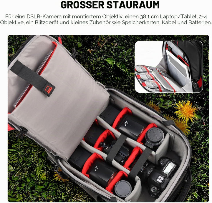 Neewer 2-in-1 rollend Kamera Rucksack Trolley Hülle Anti Schock Abnehmbare gepolsterte Fach, verstec