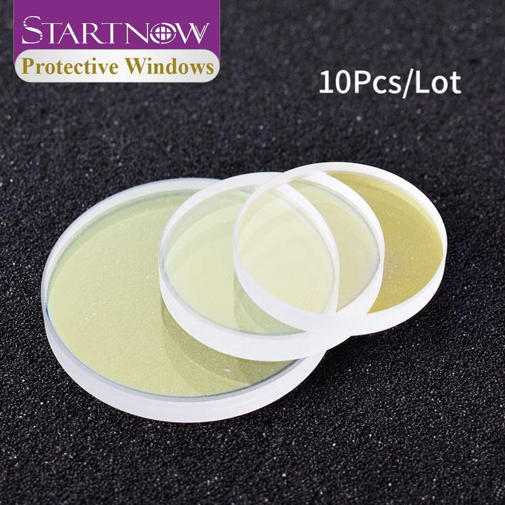 Startnow 10 Teile/los Faser-Laser-Schutzlinse D28xT4 24,9x1,5 30x5 37x7 50x2 1064nm Optische Faser O