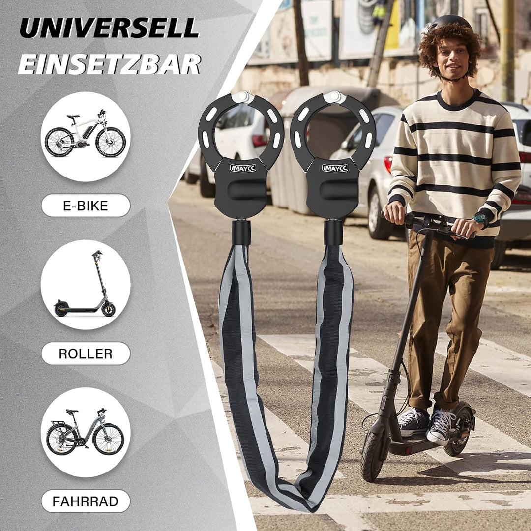 IMAYCC Mini E Scooter Schloss, Tragbarkeit Schloss für E Scooter, Diebstahlschutz Handschellenschlos