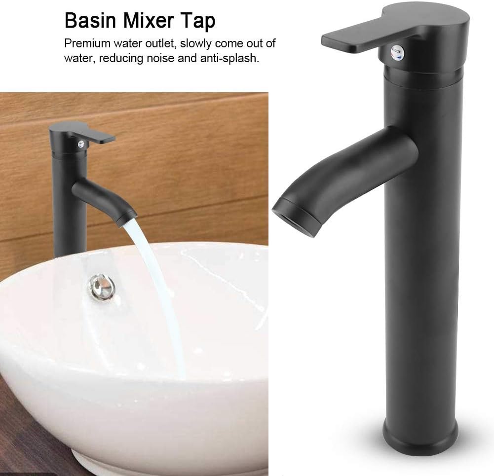 Fdit Edelstahl Wasserhahn, Hot Cold Basin Mixer Wasserhahn Waschbecken Wasserhahn für Badezimmer Toi