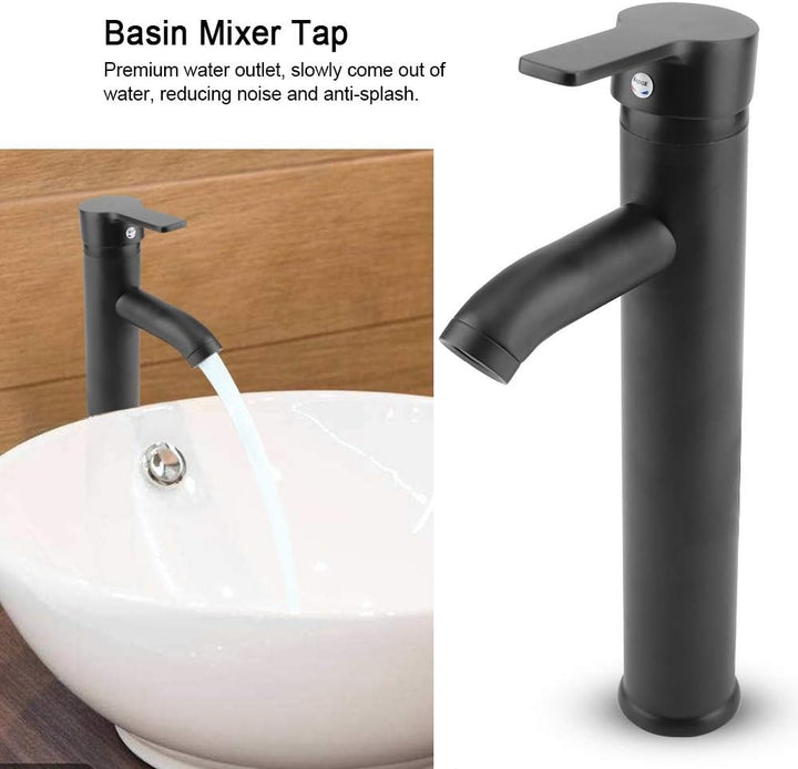 Fdit Edelstahl Wasserhahn, Hot Cold Basin Mixer Wasserhahn Waschbecken Wasserhahn für Badezimmer Toi