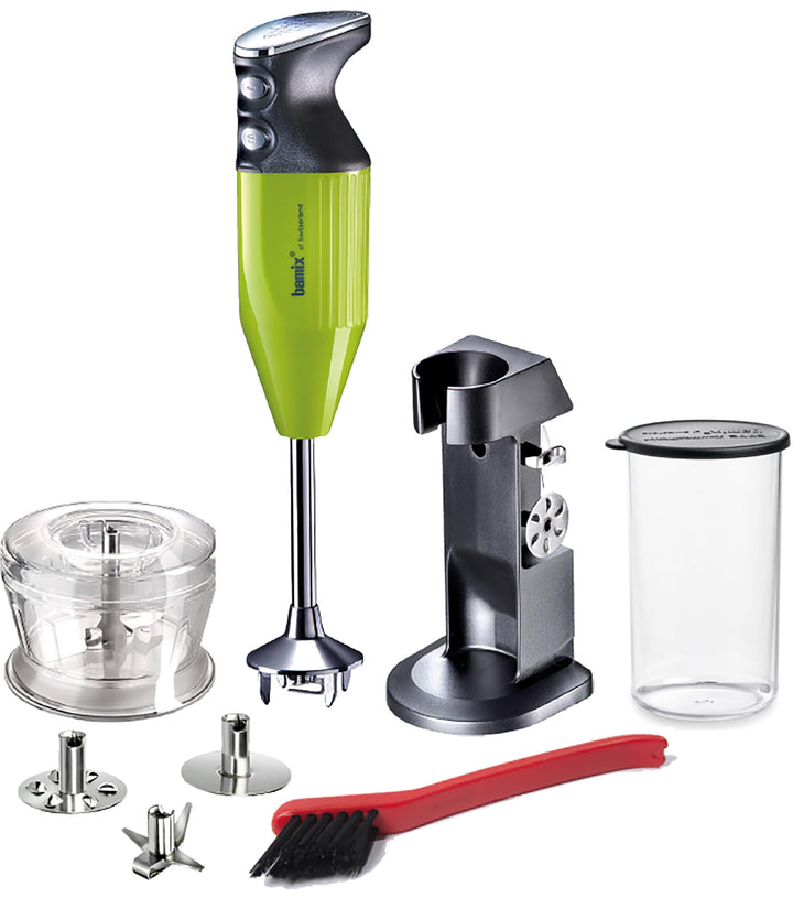 bamix Stabmixer Set M200 Chef's favorite inkl. Ständer, 1 Becher, 3 Aufsteckteile, Hacker, Reinigung