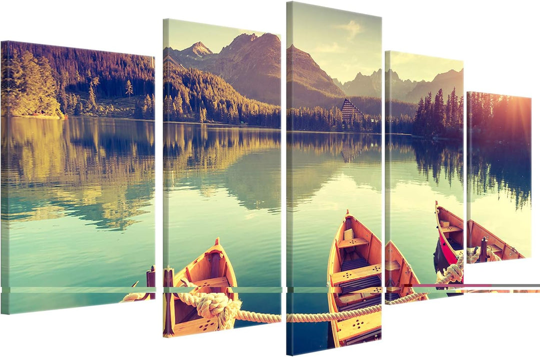 ge Bildet Bild auf Leinwand | Landschaftsbilder - Tatra Nationalpark in der Slowakei D in 100x50 cm