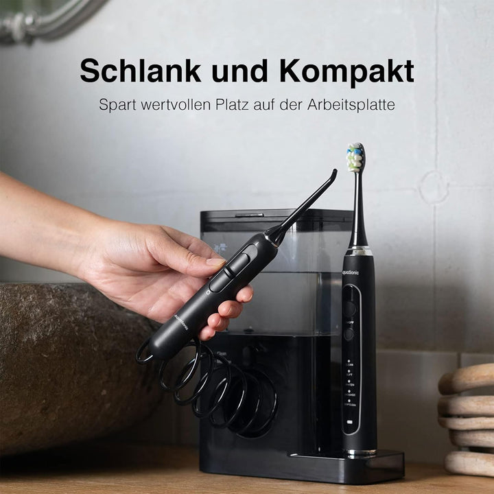Aquasonic Home Dental Center PRO –Zähneputzen und Zahnseide leicht gemacht –Bürste und Zahnseide –el