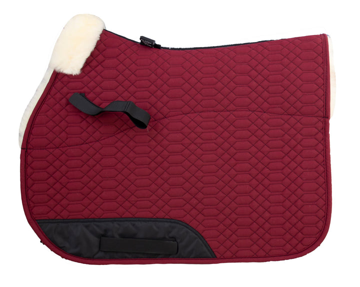 Engel Reitsport Lammfell Schabracke Half Lined SCHABRA1-VSS-BOR-MED Steppstoff Bordeauxrot Fell med.