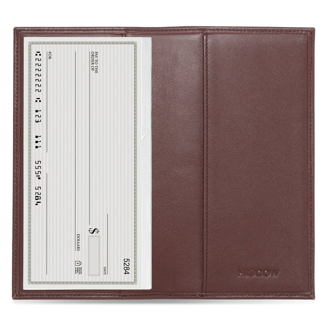 HISCOW Damen Classy Standard-scheckbuchumschlag mit kostenloser Divider - italienisch Kalbsleder ein
