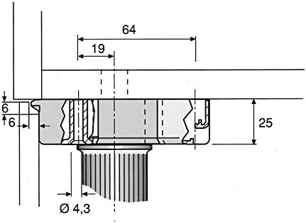 4 er Set Sockelhöhenversteller 200 mm zum Anschrauben incl. Sockelbefestigung