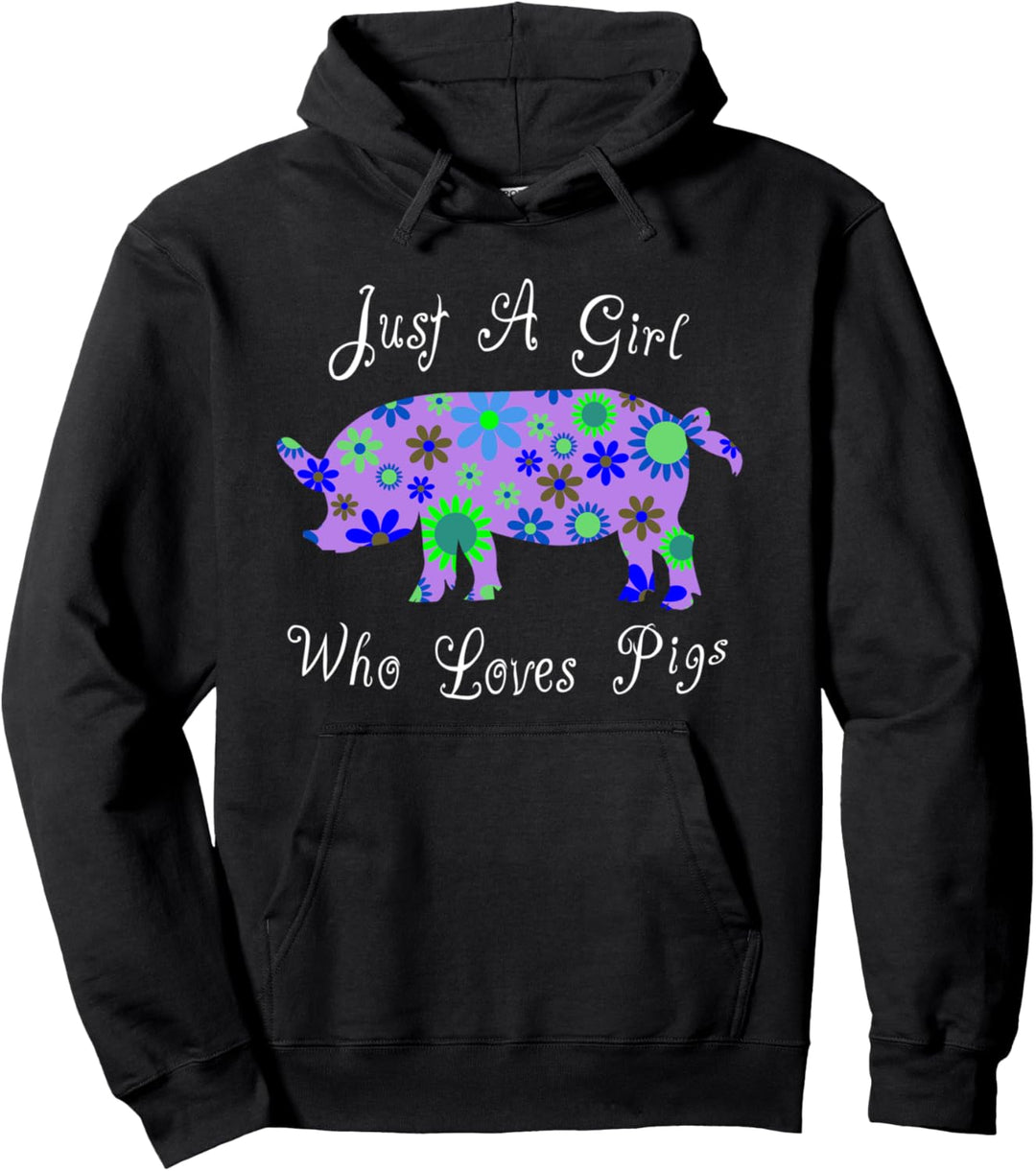 Niedliche Schwein-Klipp-Kunst-Schattenbild-Geschenk-Frauen Pullover Hoodie