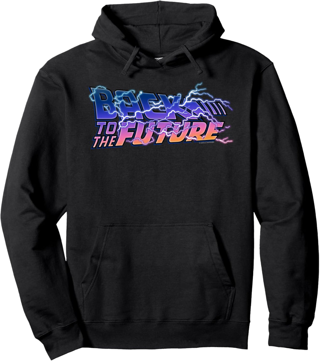 Back To The Future 35th Anniversary Lightning Logo Pullover Hoodie