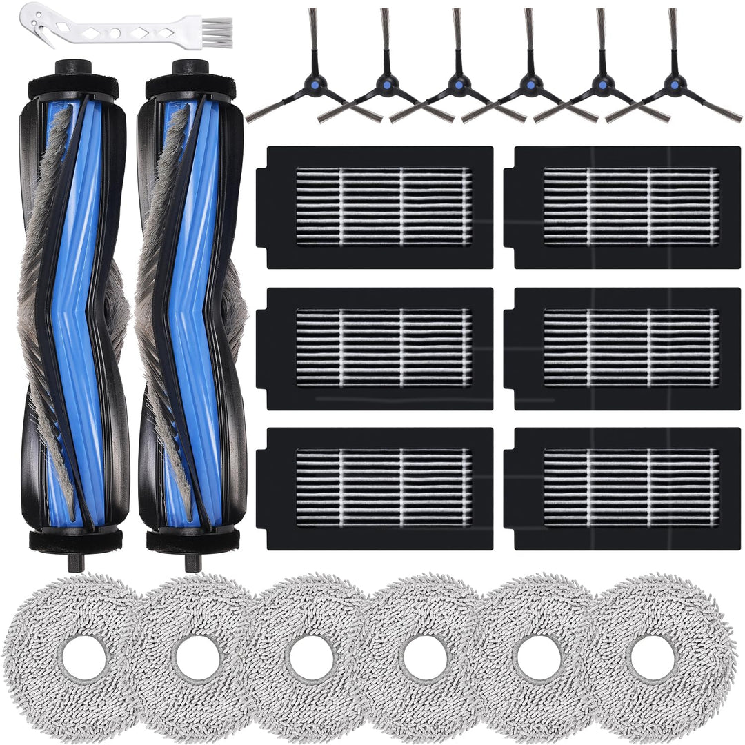 21 Stück Zubehör für Ecovacs Deebot T50 Omni/T50 Pro Omni Saugroboter, Ersatzteile Zubehörset mit 2