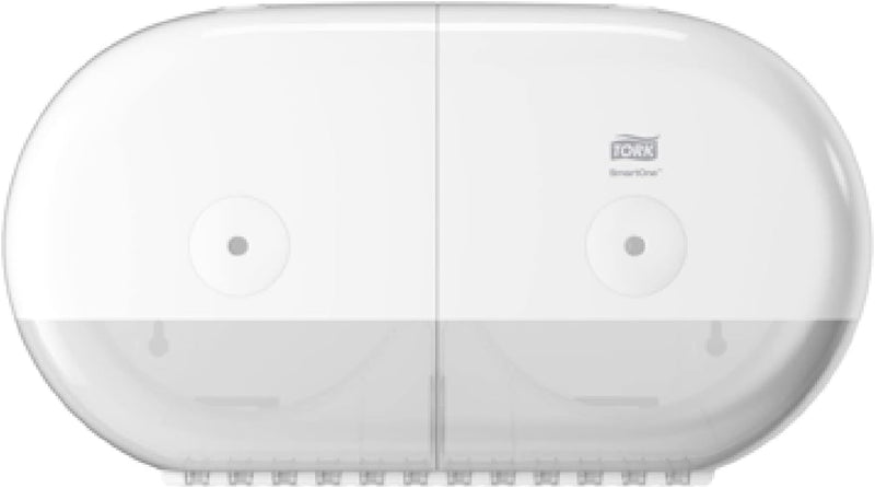 Tork SmartOne® Mini Doppelrollenspender für Toilettenpapier Weiss T9, Hohe Kapazität, Elevation Lini