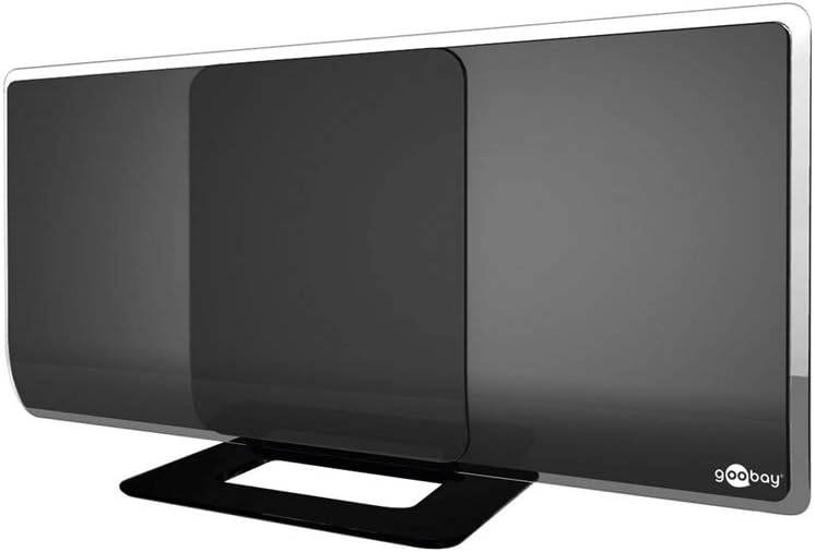 Goobay 67179 DVBT2 Antenne mit Verstärker innen / Aktive DAB Zimmerantenne für Fernseher HDTV Full H