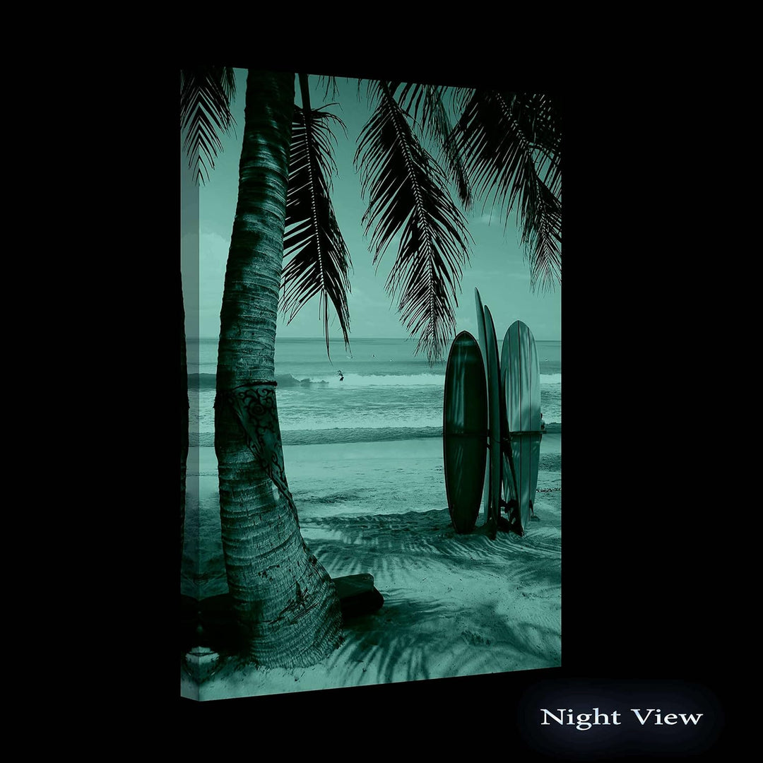 Startonight Bilder Surfen in Bali, Leinwandbilder Moderne Kunst, Landschaft Wanddeko Kunstdrucke, Wa