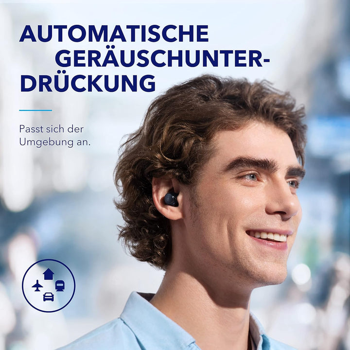 soundcore by Anker Space A40, Automatische Geräuschunterdrückung bis 98%, Kabellose Earbuds, 50h Wie