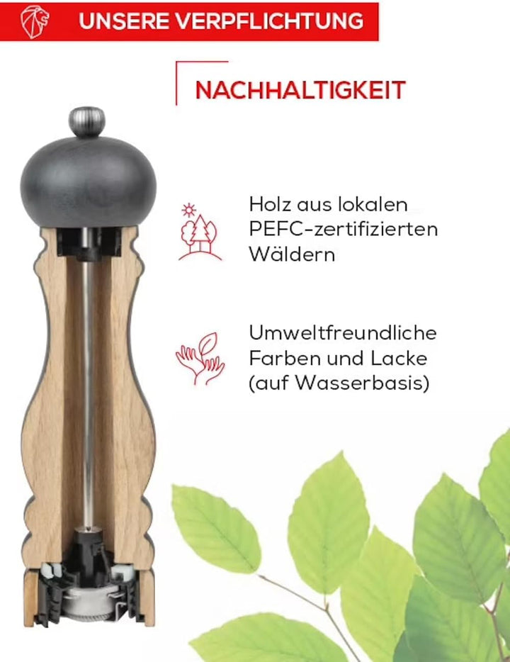 PEUGEOT - Paris u'Select 18 cm Pepper and Salt Mill Set - 6 Predefined Grind Settings - Powdered Sal