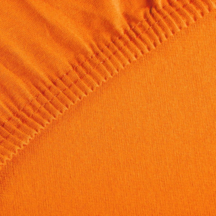 CelinaTex Casca Topper Spannbettlaken 140x200-160x220 cm orange Jersey Mako Baumwolle 210g/qm Elasth